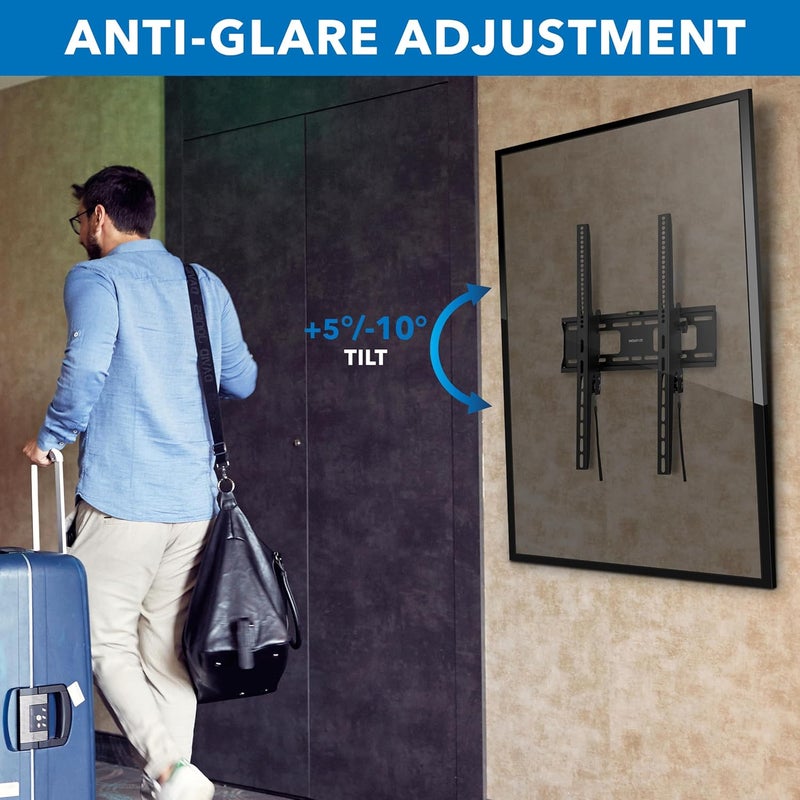 Mount-It! Portrait TV Wall Mount, Low Profile TV Mount for Vertical Mounting of Displays from 37" to 75", High 165 lb Weight Capacity, Anti-Theft Design, Tilting Menu Wall Board Mount, Sturdy Design - Image 3